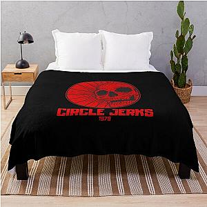 red skull circle jerks vintage vibes Throw Blanket