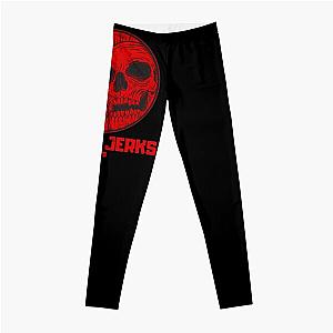 red skull circle jerks vintage vibes Leggings