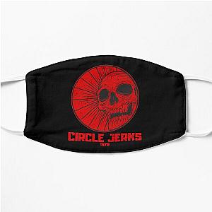 red skull circle jerks vintage vibes Flat Mask