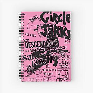 Circle Jerks Punk Grunge Metal Concert Poster Spiral Notebook