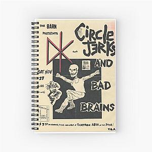 Circle Jerks Punk Show Flyer with Dead Kennedys and Bad Brains Spiral Notebook