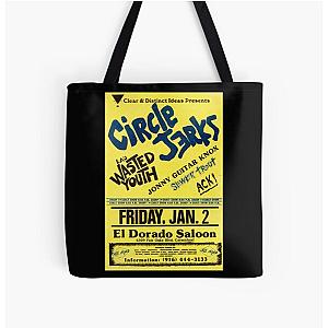 Hard-core Punk Show Flier - Circle Jerks, Wasted Youth 1987 All Over Print Tote Bag