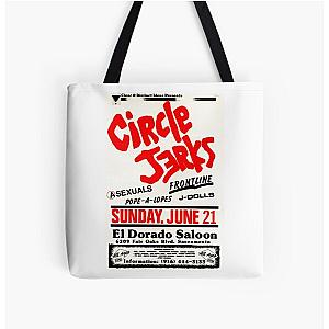 Hard-core Punk Show Flier - Circle Jerks - El Dorado Saloon 1980s All Over Print Tote Bag