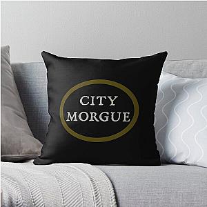 City Morgue Sticker Throw Pillow RB3107