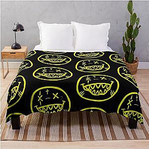 City Morgue Smiley Face Yellow Throw Blanket RB3107