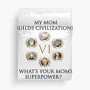 My Mom Builds Civ 6 Duvet Cover