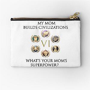 My Mom Builds Civilizations CIV 6 Zipper Pouch