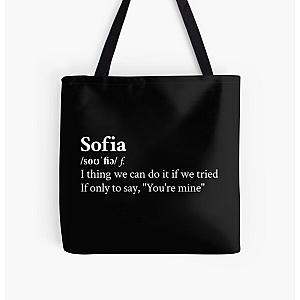 Clairo Aesthetic Quote Lyrics Sofia Black All Over Print Tote Bag RB1710
