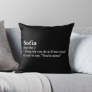 Clairo Aesthetic Quote Lyrics Sofia Black Throw Pillow RB1710
