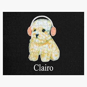 Clairo dog hoodie - Clairo dog with headphones puppy Jigsaw Puzzle RB1710