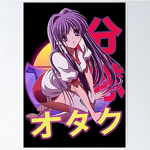 Kyou Fujibayashi Clannad Retro Sunset Design Poster