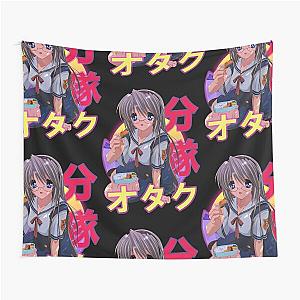 Tomoyo Sakagami Clannad Retro Sunset Design Tapestry