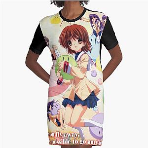 Clannad anime poster Nagisa Furukawa Graphic T-Shirt Dress