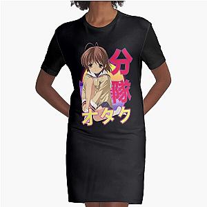 Nagisa Furukawa Clannad Retro Sunset Design Graphic T-Shirt Dress