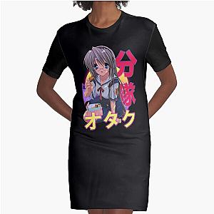 Tomoyo Sakagami Clannad Retro Sunset Design Graphic T-Shirt Dress