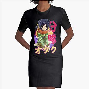 Mei Sunohara Clannad Retro Sunset Design Graphic T-Shirt Dress