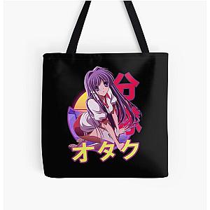 Kyou Fujibayashi Clannad Retro Sunset Design All Over Print Tote Bag