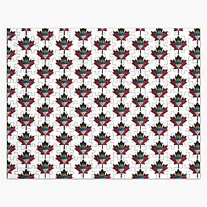 Antiguan Canadian Maple Leaf Clipped into Antigua and Barbuda National Flag Jigsaw Puzzle