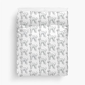 Bedlington Terrier - Uncropped White Duvet Cover
