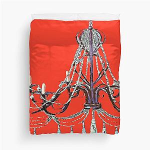 Chandelier with teal clipped Duvet Cover