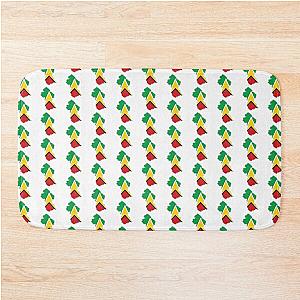 Guyana National Flag Clipped into Map of Guyana Bath Mat