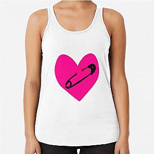 Clipped Heart Racerback Tank Top