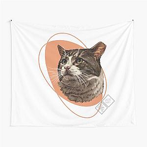 Clipped Eared Kitty Rescue Cat Tapestry