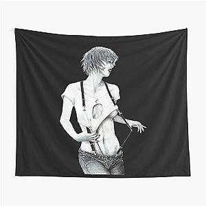Clipped Black Tapestry