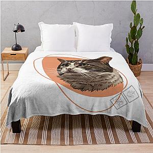Clipped Eared Kitty Rescue Cat Throw Blanket
