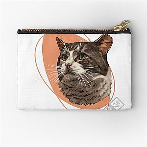 Clipped eared kitty: Rescue cat Zipper Pouch