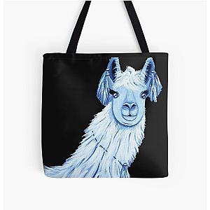 Llama with tassels All Over Print Tote Bag