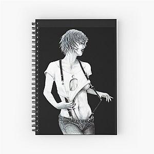 Clipped Black Spiral Notebook