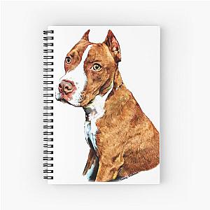 Pit bull with Spiral Notebook