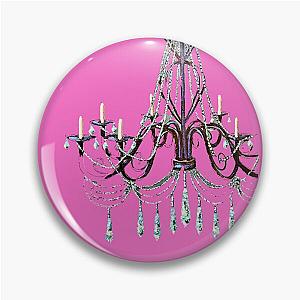 Chandelier with teal bling pin