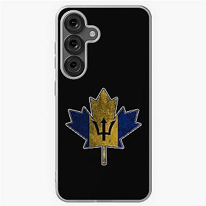 Barbadian Canadian Maple Leaf Clipped Into Barbadian National Flag Soft Case for Samsung Galaxy