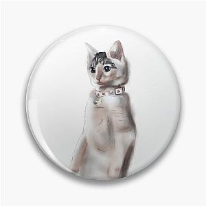 Clueless Curious Cat Pin