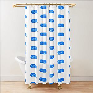 Clueless Text Emoji Shower Curtain