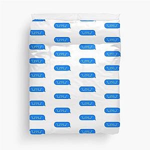 Clueless Text Emoji Duvet Cover