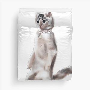 Clueless Curious Cat Duvet Cover