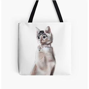 Clueless Curious Cat All Over Print Tote Bag