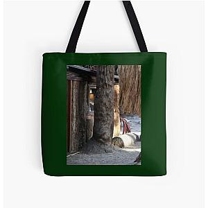 Cabin Behind Palm Trees Coachella Wildlife Preserve   All Over Print Tote Bag RB2410