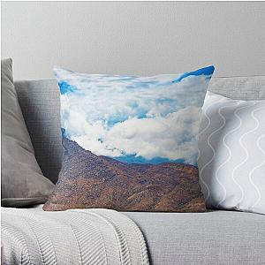 Clouds Overtaking Mountains in Coachella Valley Throw Pillow RB2410