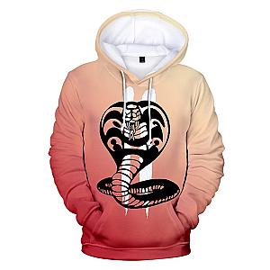 Cobra Kai Hoodies - Pink Cobra Kai Print Casual Streetwear Hoodie