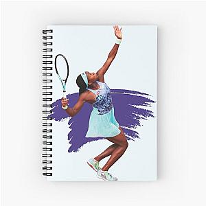 Coco Gauff Playing Tennis Notebook