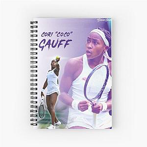 Cori Gauff Tennis Poster Card Spiral Notebook