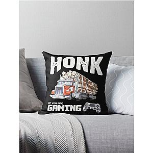 HONK IF YOU ARE GAMING (TRUCKER GAMER) CoolShirtz/Cold Ones t-shirt (REPRODUCTION) Throw Pillow