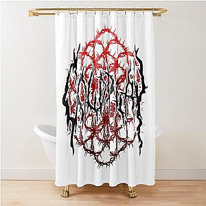 red black metal coldplay Shower Curtain