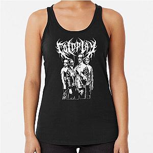 coldplay metal version Racerback Tank Top