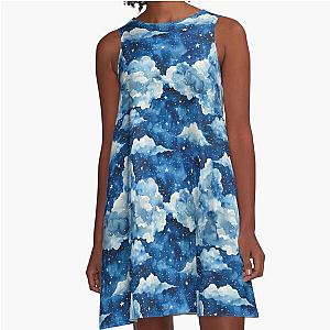 Starry Night Dreams: Coldplay Inspired Sky Full of Stars Pattern A-Line Dress