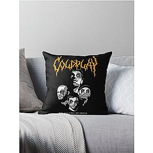 coldplay metal design Throw Pillow